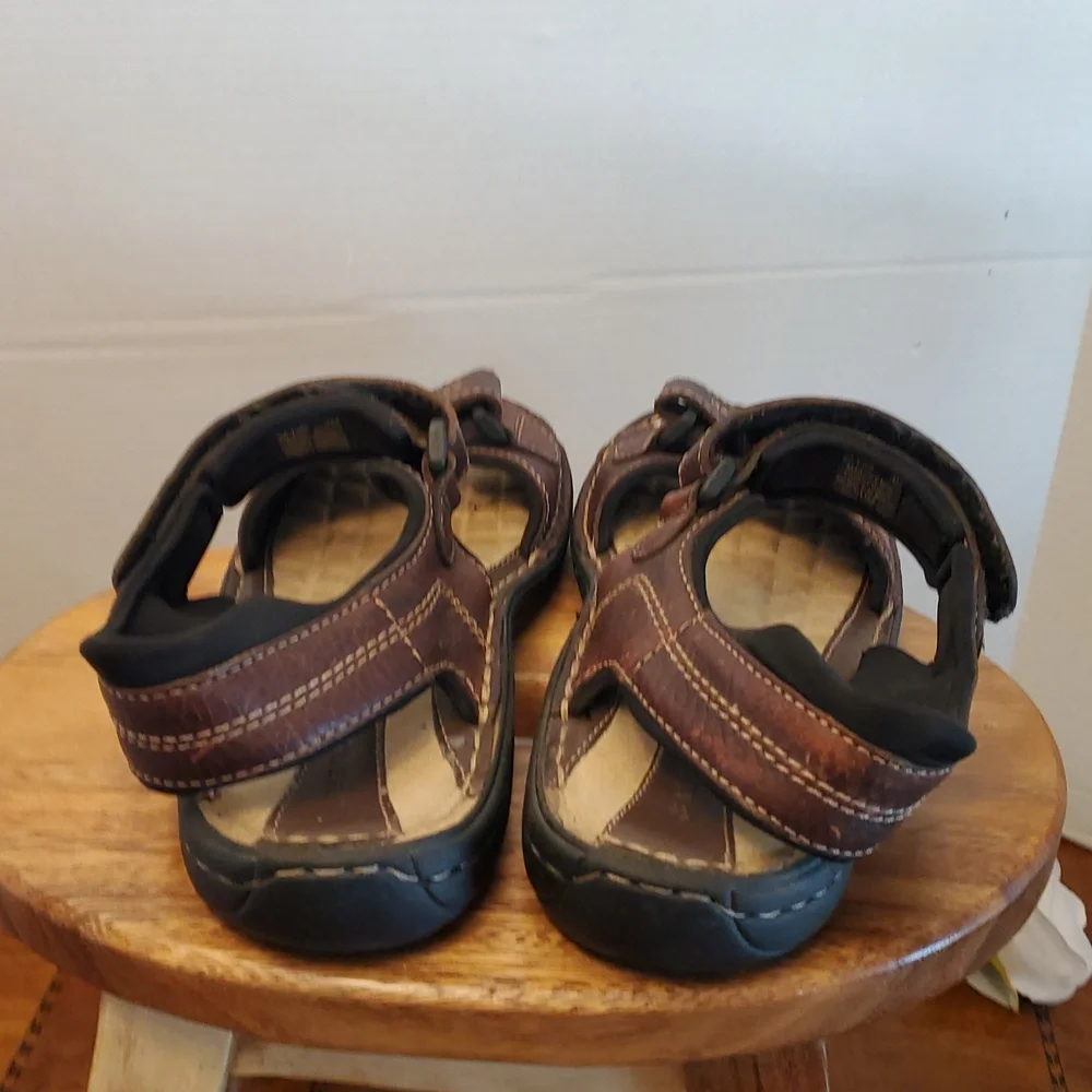 Dockers Men's Brown Leather Sandals Shoes 79-104158 Size 8 Medium